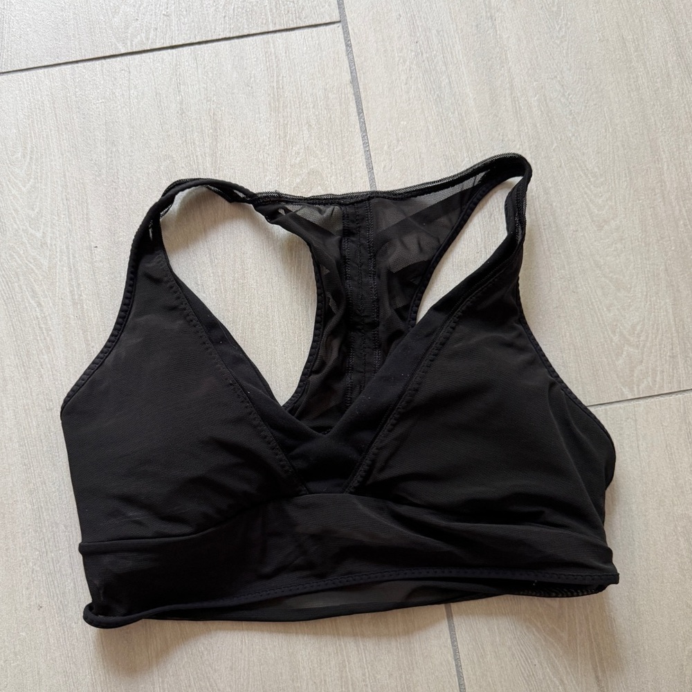 Lululemon mesh corset sport bra size 8 black